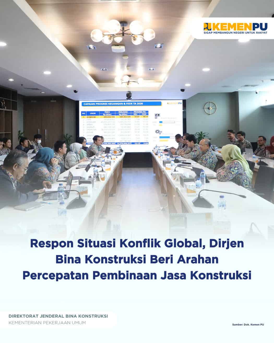 Respon Situasi Konflik Global, Dirjen Bina Konstruksi Beri Arahan Percepatan Pembinaan Jasa Konstruksi